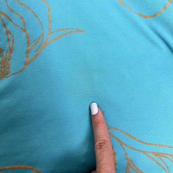 Kauluae Boys Youth Small Miulana Palani Pullover Polo Shirt Seafoam Teal Gold - Picture 7 of 8